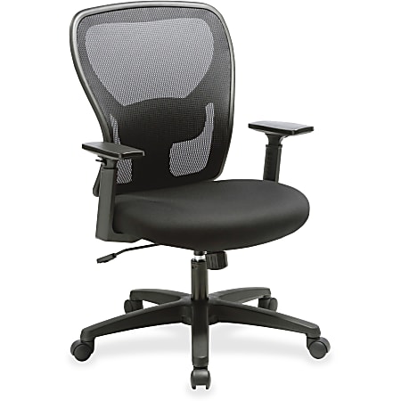 Lorell Mid Back MeshFabric Task Chair Black Office Depot