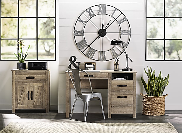 Realspace plank store desk