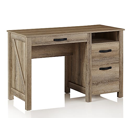 Realspace plank shop writing desk