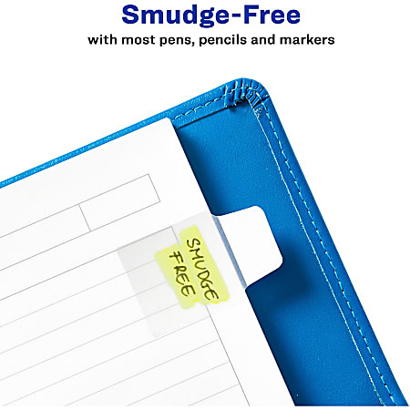 Avery Ultra Tabs Repositionable Mini Tabs - 40 Tab(s) - 10 Tab(s)/Set - Clear Film, White Paper Tab(s) - 4