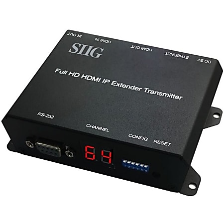 Full HD HDMI Extender over IP with PoE/RS-232 & IR Encoder