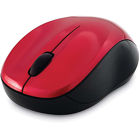 Verbatim® Silent Wireless Blue LED Mouse For USB Type A, Red