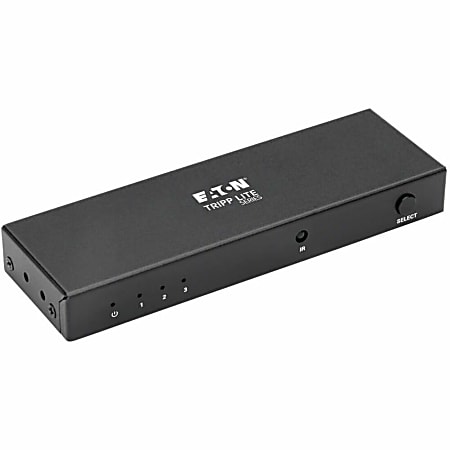 Eaton Tripp Lite Series 3-Port HDMI Switch with Remote Control - 4K @ 60 Hz (HDMI F/3xF), 3D, HDCP 2.2, EDID - 4096 x 2160 - 4K - 3 x 1 - 1 x HDMI Out