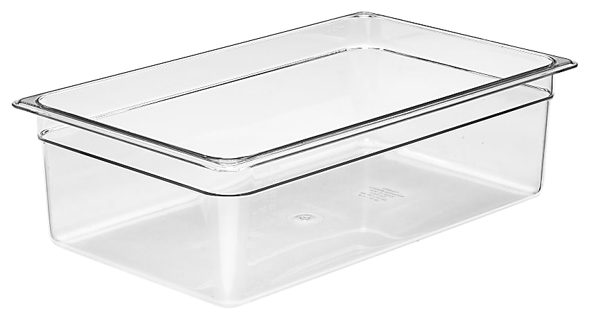 Cambro Camwear GN 1/1 Size 6" Food Pans, 6”H x 12-3/4”W x 20-7/8”D, Clear, Set Of 6 Pans