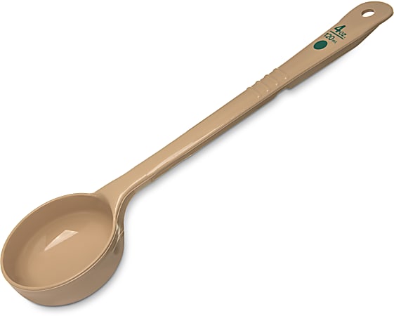 Carlisle Measure Miser Solid Long-Handle Measuring Spoons, 4 Oz, Beige, Pack Of 12