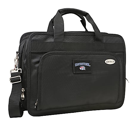 Denco Sports Luggage Expandable Briefcase With 13" Laptop Pocket, Houston Cougars, Black