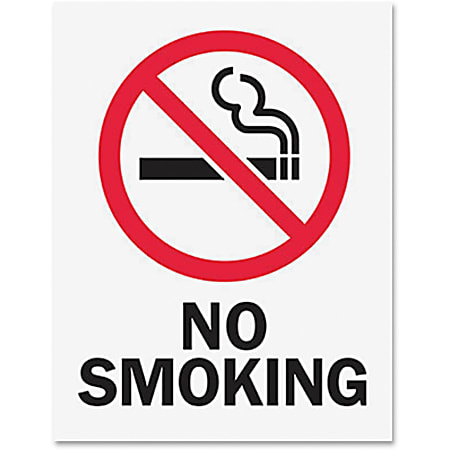 Djois by Tarifold Safety Sign Inserts - 6 / Pack - No Smoking Print/Message - Rectangular Shape - Red, Black Print/Message Color - Tear Resistant, Durable, Water Proof, Sturdy, Long Lasting - Paper - White