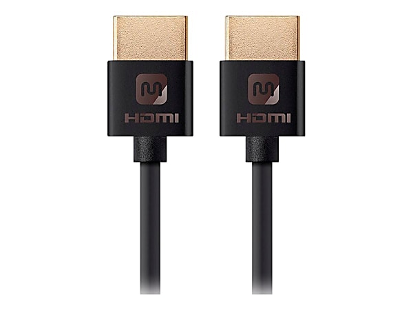 6ft High Speed HDMI Cable With Ethernet - 4K Ready - Type A Male To Male - Black