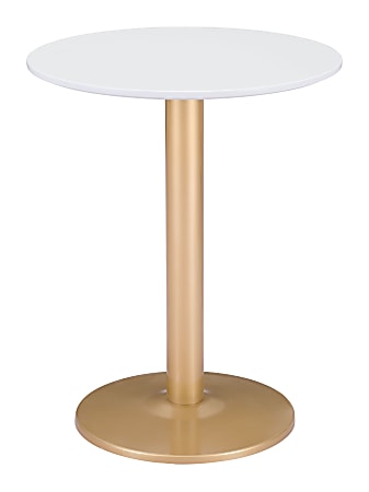 Zuo Modern Alto Round Bistro Table, 29-15/16"H x 23-5/8"W x 23-5/8"D, White