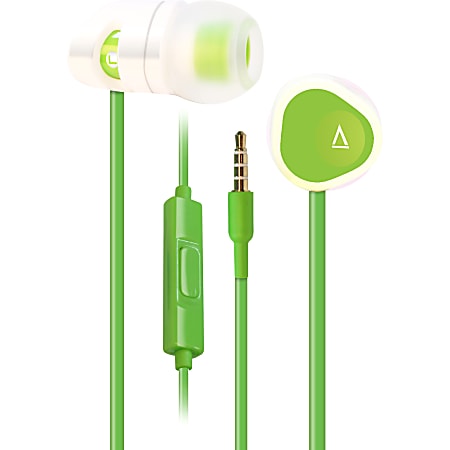 Creative MA200 - Headset - in-ear - wired - noise isolating - white, green