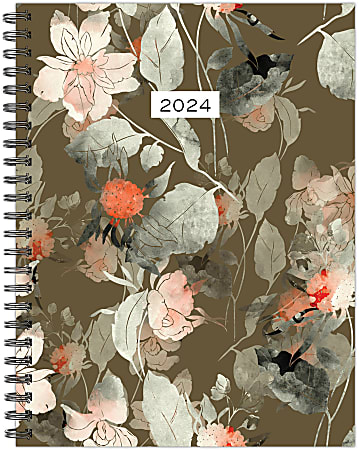 2024 Willow Creek Press Softcover Weekly/Monthly Planner, 6-1/2" x 8-1/2", Rustic Bloom, January To December