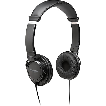 Kensington Hi-Fi Headphones - Stereo - Black - Mini-phone (3.5mm) - Wired - Over-the-head - Binaural - Circumaural - 6 ft Cable - 1 Kensington Hi-Fi Headphones - Stereo - Black - Mini-phone (3.5mm) - Wired - Over-the-head - Binaural - Circumaural - 6 ft Cable - 1