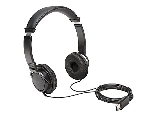 Kensington Classic USB-A Headphone - Stereo - USB Type A - Wired - Over-the-head - Binaural - Circumaural - 6 ft Cable