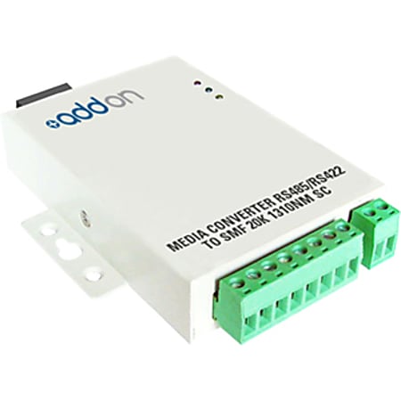 AddOn Serial RS485/RS422 to Fiber MMF 1310nm 2km ST Serial Media Converter - 100% compatible and guaranteed to work