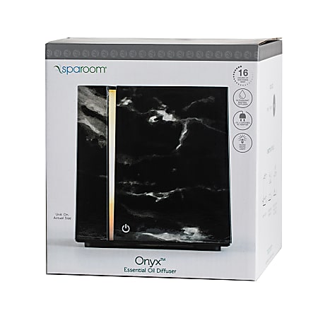 SPAROOM Marble Onyx Diffuser, 4-7/8” x 4-9/16”, Black