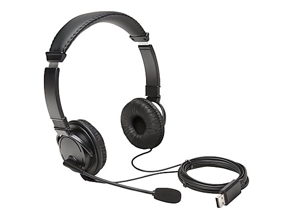 Kensington Classic USB-A Headset with Mic - Stereo - USB Type A - Wired - Over-the-head - Binaural - Circumaural - K97601WW