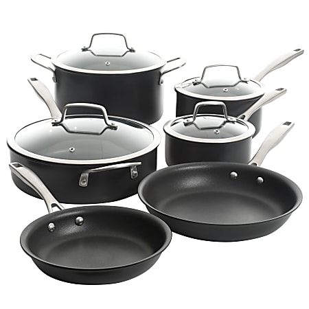 13-Piece Contour Hard Anodized Cookware Set (64-13)