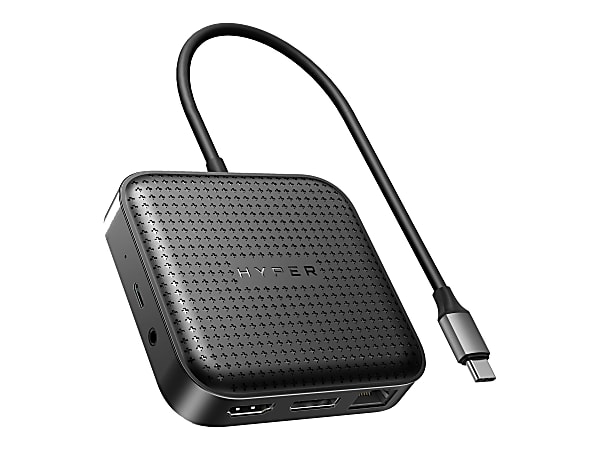 HyperDrive USB4 Mobile Dock, 8/10”H x 3-3/10”W x 3-3/10”D, Gray, HD583