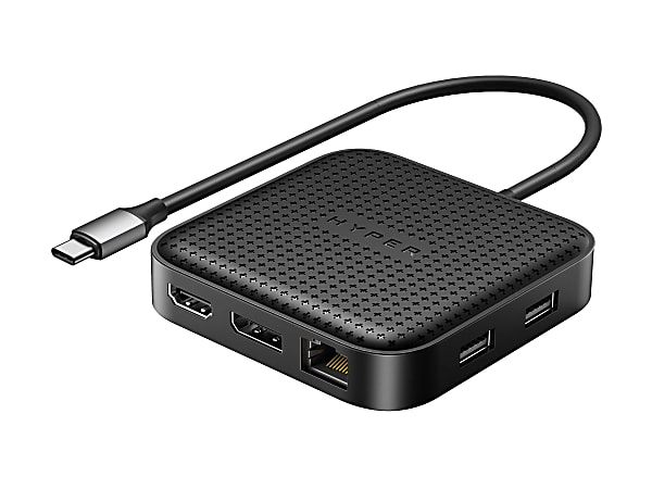 HyperDrive USB4 Mobile Dock, 8/10”H x 3-3/10”W x 3-3/10”D, Gray, HD583