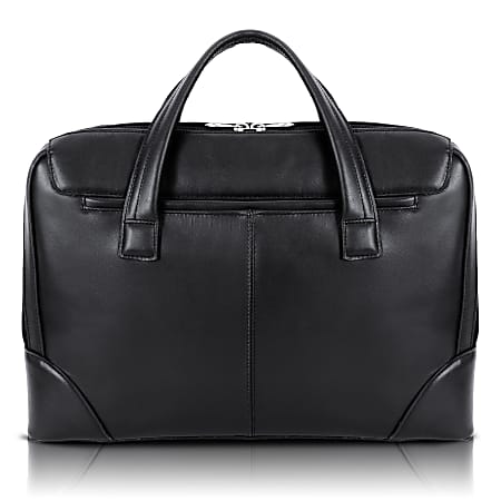 McKlein Harpswell Dual Compartment Briefcase with 17" Laptop Pocket, Black
