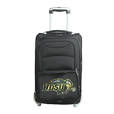 Denco Sports Luggage NCAA Expandable Rolling Carry-On, 20 1/2" x 12 1/2" x 8", North Dakota State Bison, Black