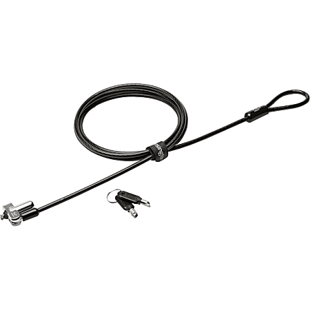 Kensington Slim N17 2.0 Keyed Laptop Lock - Keyed Lock - Black - Carbon Steel - 6 ft - For Notebook