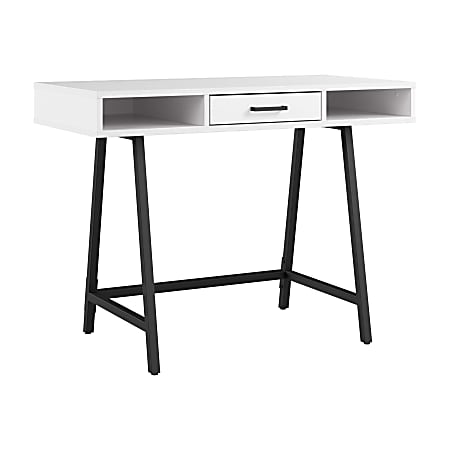 Bush Furniture Steele 40"W Writing Desk, Pure White Oak, Standard Delivery