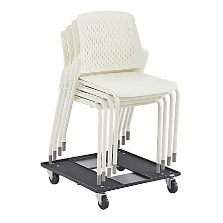 Safco® Next Stacking Chairs, White, Set Of 4