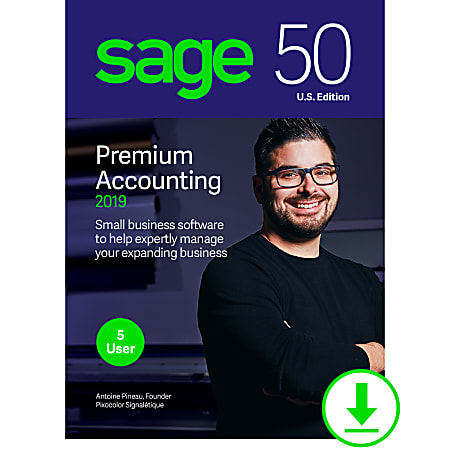 Sage 50 Premium Accounting 2019, U.S., 5-Users