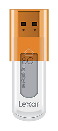 Lexar® JumpDrive® S50 USB 2.0 Flash Drive, 8GB, Orange