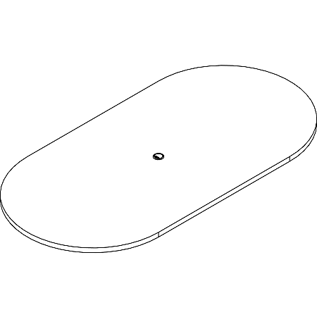 Lorell Prominence 2.0 Racetrack Conference Tabletop, 96" Width x 48" Depth, x 1.5" Thickness Top, Gray