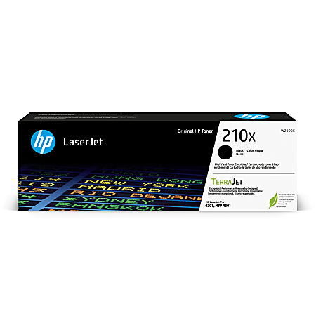 HP 210X High-Yield Black Toner Cartridge, W2100X