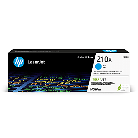 HP 210X Cyan High Yield Toner Cartridge, W2101X