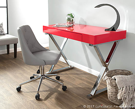 Lumisource luster online desk in white