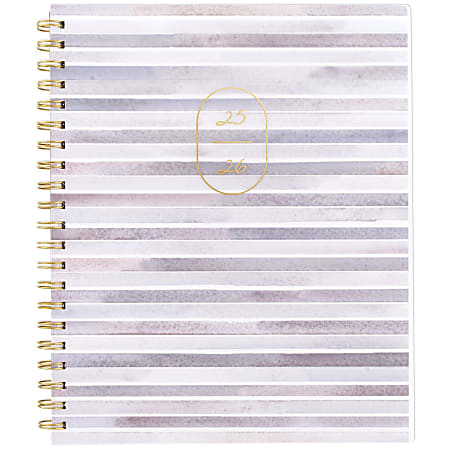 Leah Bisch™ for Cambridge® Academic 2025-2026 Weekly Monthly Planner, Stripe, Large, 8 1/2" x 11"