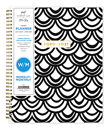 Dabney Lee for Blue Sky™ CYO Academic Weekly/Monthly Planner, 8-1/2" x 11", Multicolor, July 2020 to June 2021, 118896   