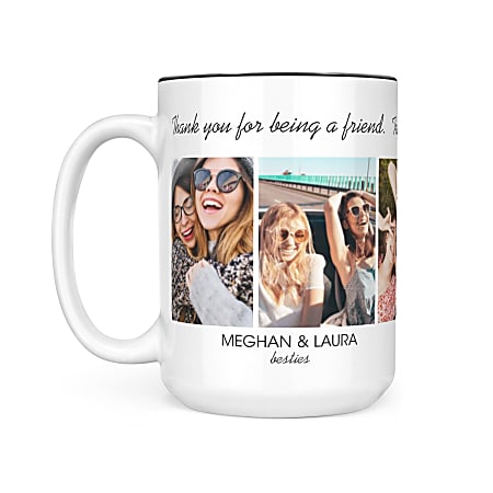 Custom Create Your Own, Photo Ceramic Coffee Mug, 2-Tone White Exterior With Interior Color,  15-oz.