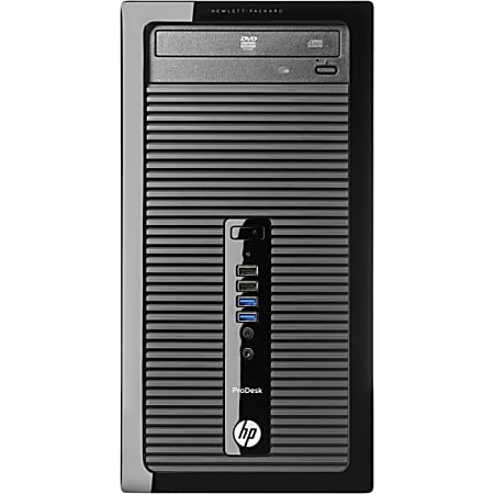 HP Business Desktop ProDesk 400 G1 Desktop Computer - Intel Core i3 i3-4130 3.40 GHz - 4 GB DDR3 SDRAM - 500 GB HDD - Windows 7 Professional 32-bit upgradable to Windows 8.1 Pro - Micro Tower - Black - TAA Compliant