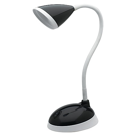V-Light LED Gooseneck Desk Lamp, 18 1/8"H, Black