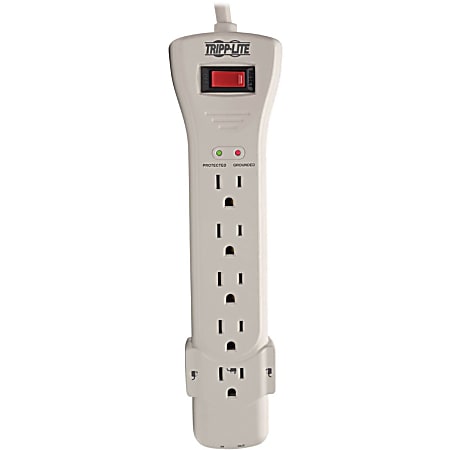 Tripp Lite 7-Outlet Surge Protector Power Strip, 15' Cord, Gray