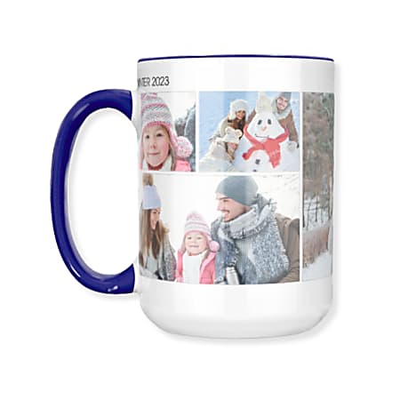 Custom Create Your Own, Photo Ceramic Coffee Mug, 2-Tone White Exterior With Interior Color And Handle,  15-oz.