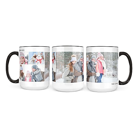 Custom Create Your Own Photo Ceramic Coffee Mug 2 Tone White Exterior With  Interior Color And Handle 15 oz. - Office Depot