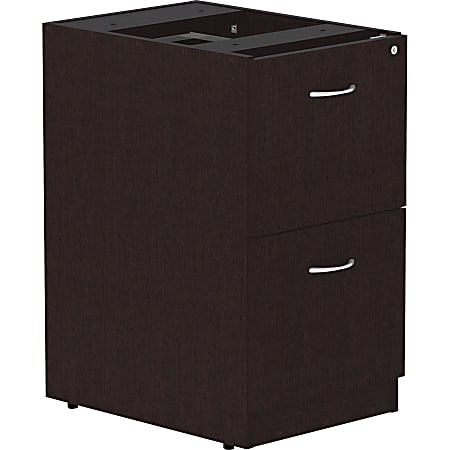 Lorell® Essentials 22"D Vertical Pedestal File Cabinet With 2 File Drawers, Espresso