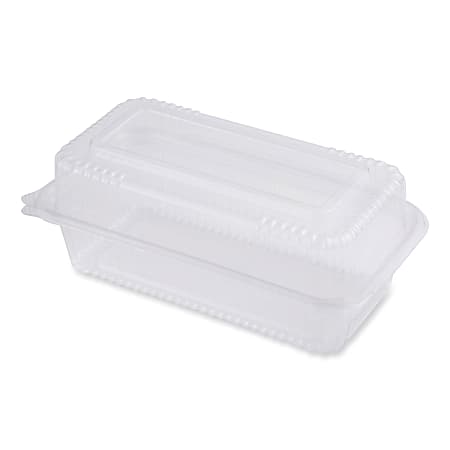 World Centric® PLA Hinged Clamshells, 23 Oz, 3-1/2"H x 4-15/16"W x 9"D, Clear, Carton Of 200 Clamshells