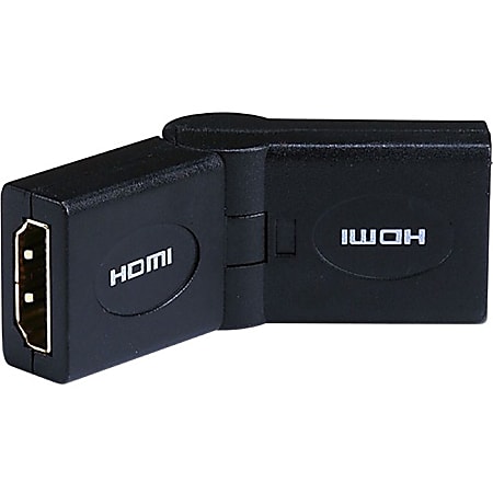 QVS HDMI High Speed 1080p/4K Female to Female Swivel Gender Changer/Coupler - 1 x HDMI Digital Audio/Video Female - 1 x HDMI Digital Audio/Video Female - 1920 x 1080 Supported - Gold Contact