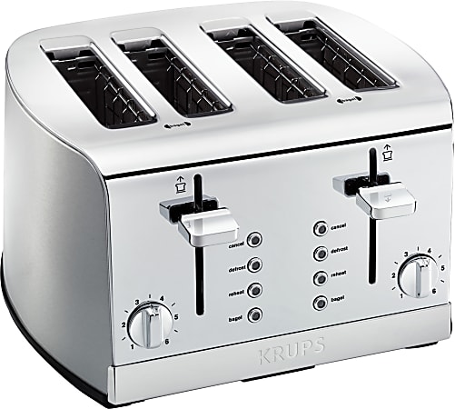 BLACK+DECKER 4-Slice Silver 1500-Watt Toaster in the Toasters department at