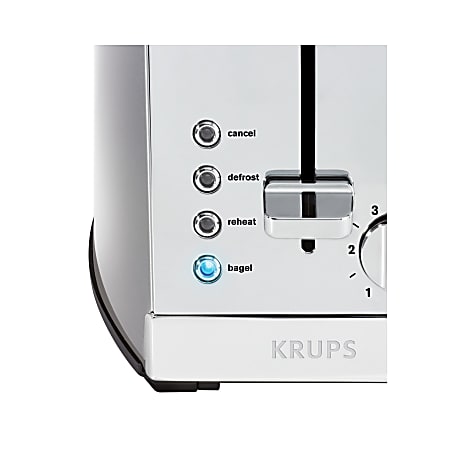 Krups My Memory Digital 2 Slot Toaster 11 58 H x 7 18 W x 10 78 D  SilverBlack - Office Depot