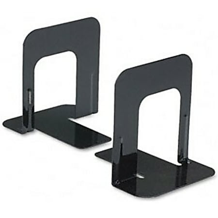 Universal Standard Economy Metal Bookend - 5" x 4.75" x 5.25" - Steel - Black