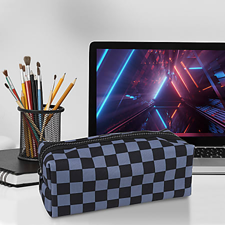 Office Depot Brand Pencil Pouch 3 14 x 8 14 Checkerboard Total Quantity ...