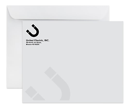 Custom 1-Color Catalog Mailing Envelopes, Open Side, 9" x 12", White Wove, Black Ink, Box Of 500 Envelopes